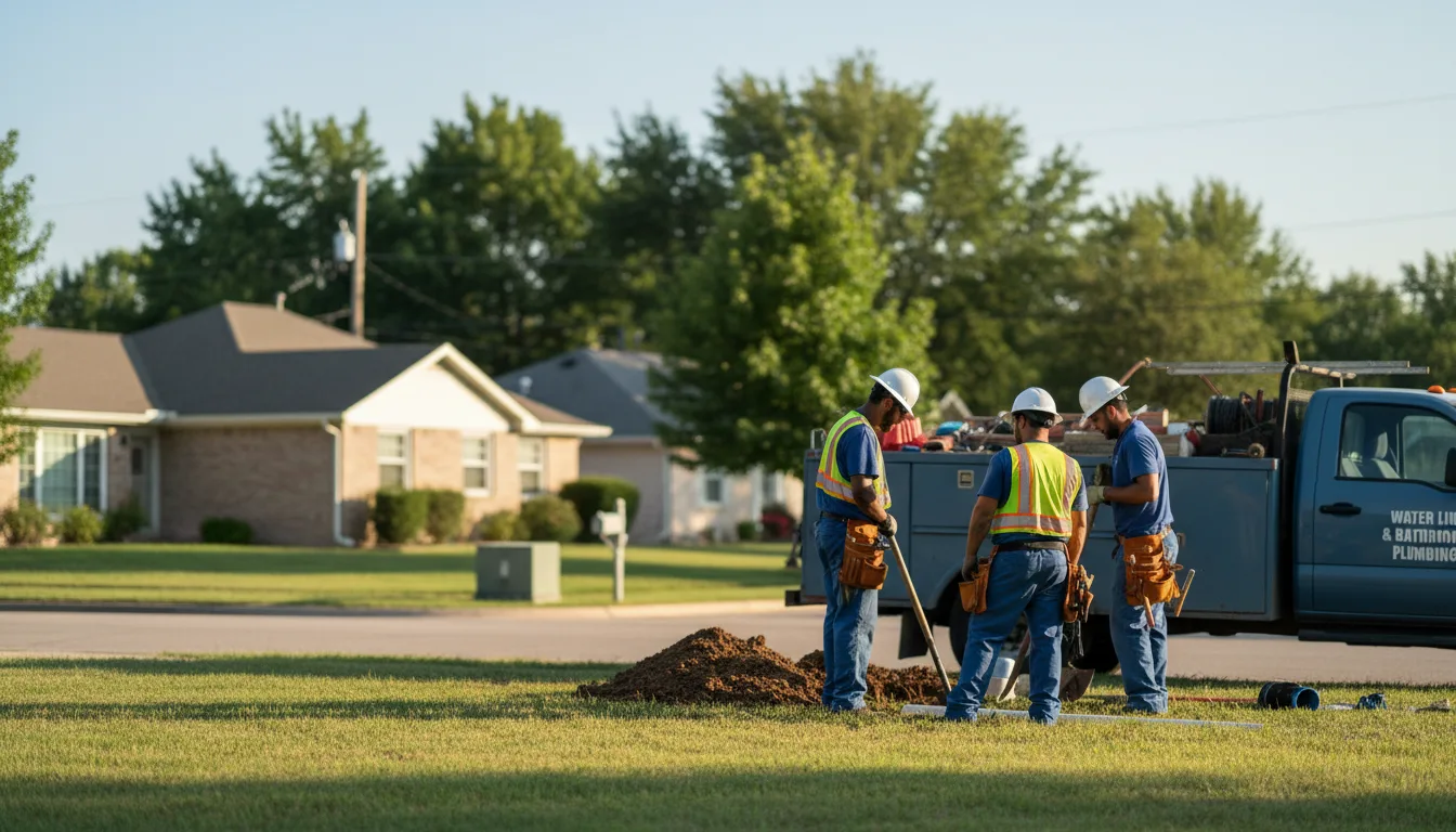 Residential water line and bathroom plumbing service in Brownsville, CA
